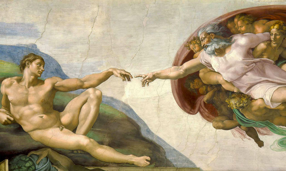 La Creazione di Adamo di Michelangelo Buonarroti