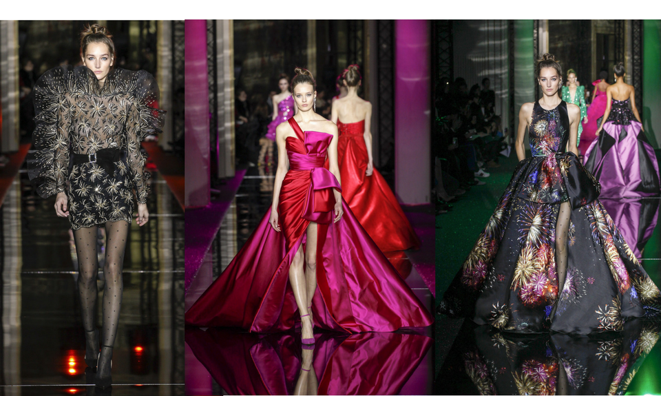 Fuochi d’artificio e silhouette anni ’80 nell’alta moda di Zuhair Murad