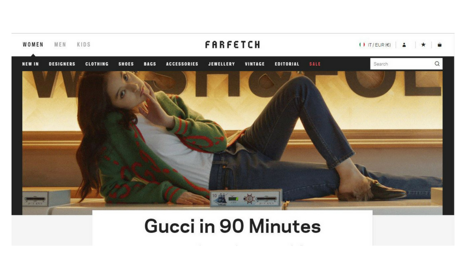 Shopping online, Gucci e Farfetch presentano la consegna in 90 minuti