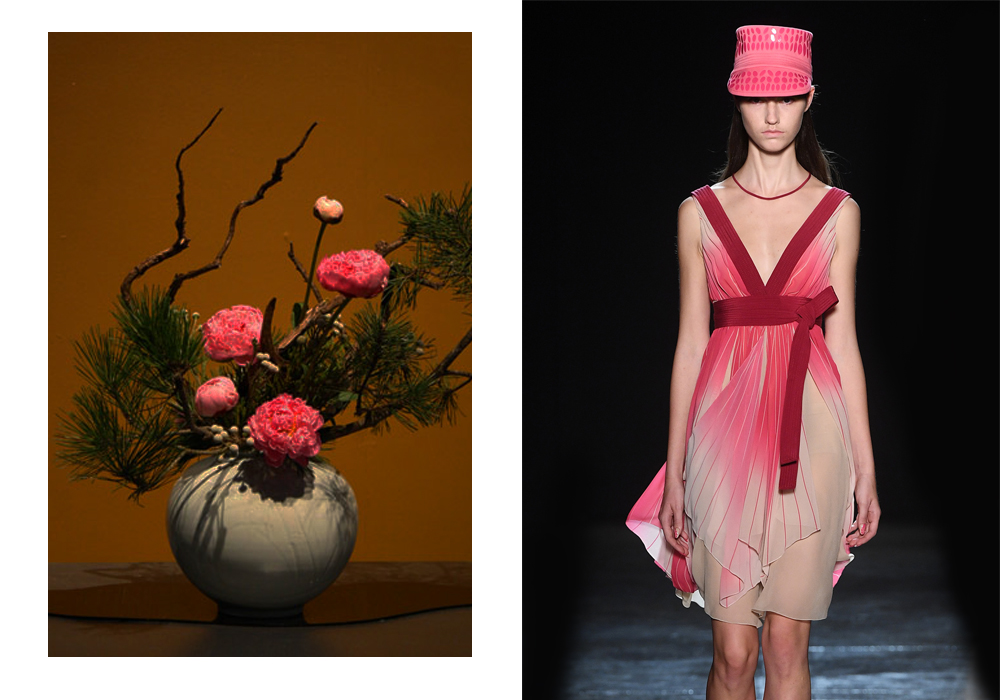 Oriente ed arte arte antica dell’ikebana, l’equilibrio Byblos SS2018